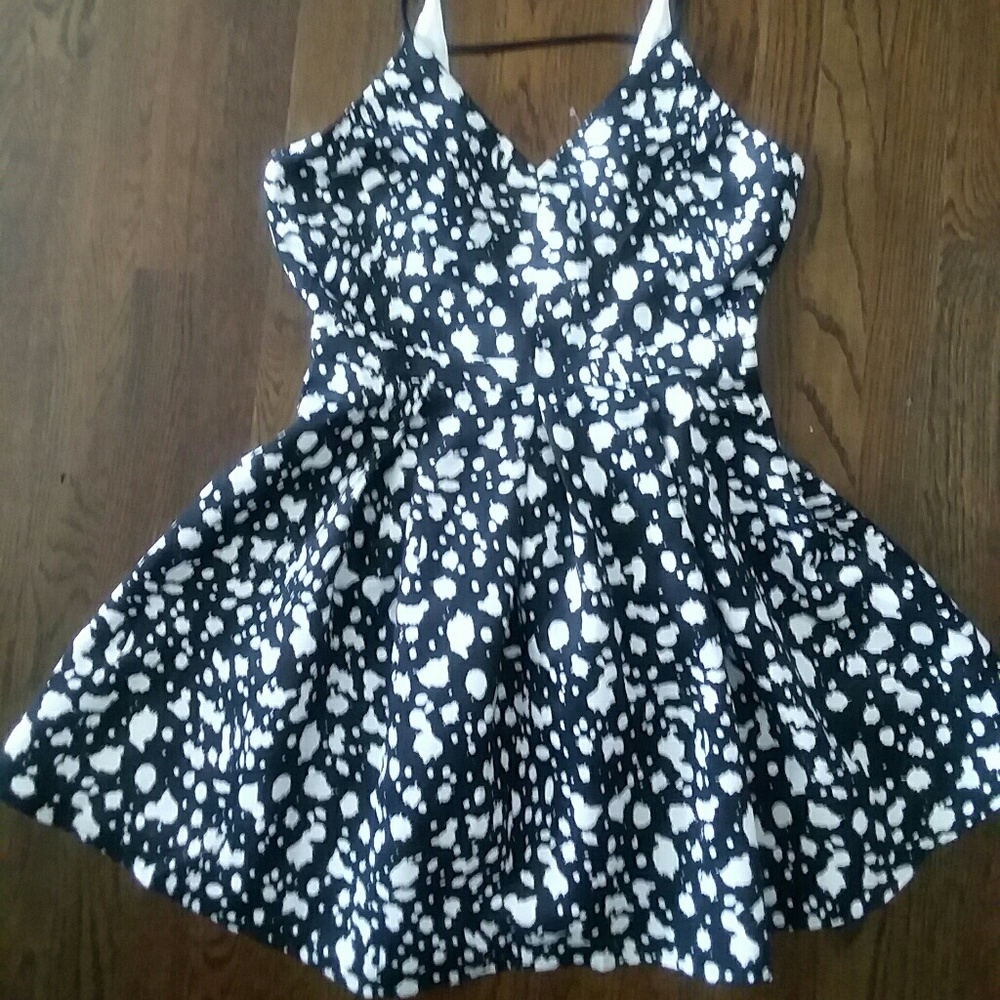 Spotted Fit and Flare Party Dress-NWT